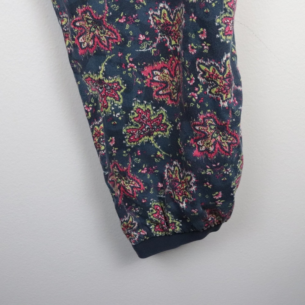 Anthropologie Fireside Flannel Sleep Jumpsuit Pajamas PJs Floral Small - Picture 7 of 8